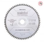 Metabo List Kružne Pile Za Aluminium 216 x 2,2 / 1,8 x 30 / Z = 58 Aluminium Cut Professional – 628443000