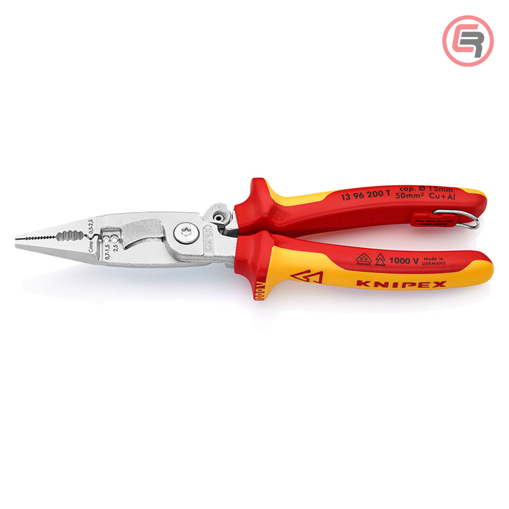 Knipex Kliješta Elektroinstalacijska Multifunkcionalna 200mm Sa Kočnicom i Poveznicom 1000V  – 13 96 200 T