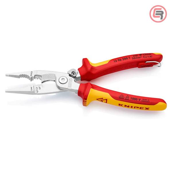 Knipex Kliješta Elektroinstalacijska Multifunkcionalna 200mm Sa Kočnicom i Poveznicom 1000V  – 13 96 200 T - Slika 2