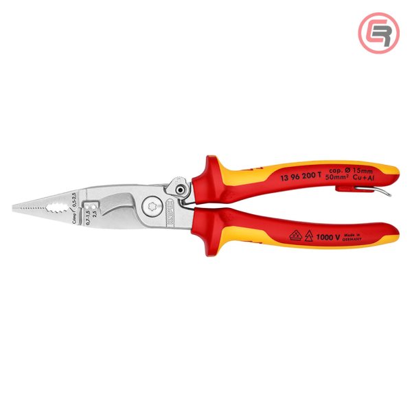 Knipex Kliješta Elektroinstalacijska Multifunkcionalna 200mm Sa Kočnicom i Poveznicom 1000V  – 13 96 200 T - Slika 3