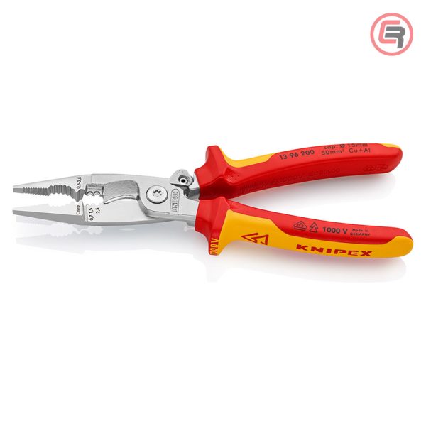 Knipex Kliješta Elektroinstalacijska Multifunkcionalna 200mm Sa Kočnicom 1000V – 13 96 200 - Slika 2