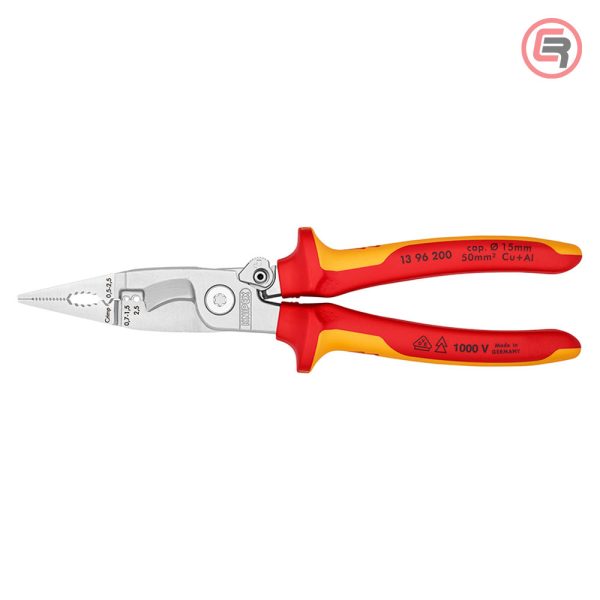 Knipex Kliješta Elektroinstalacijska Multifunkcionalna 200mm Sa Kočnicom 1000V – 13 96 200 - Slika 3