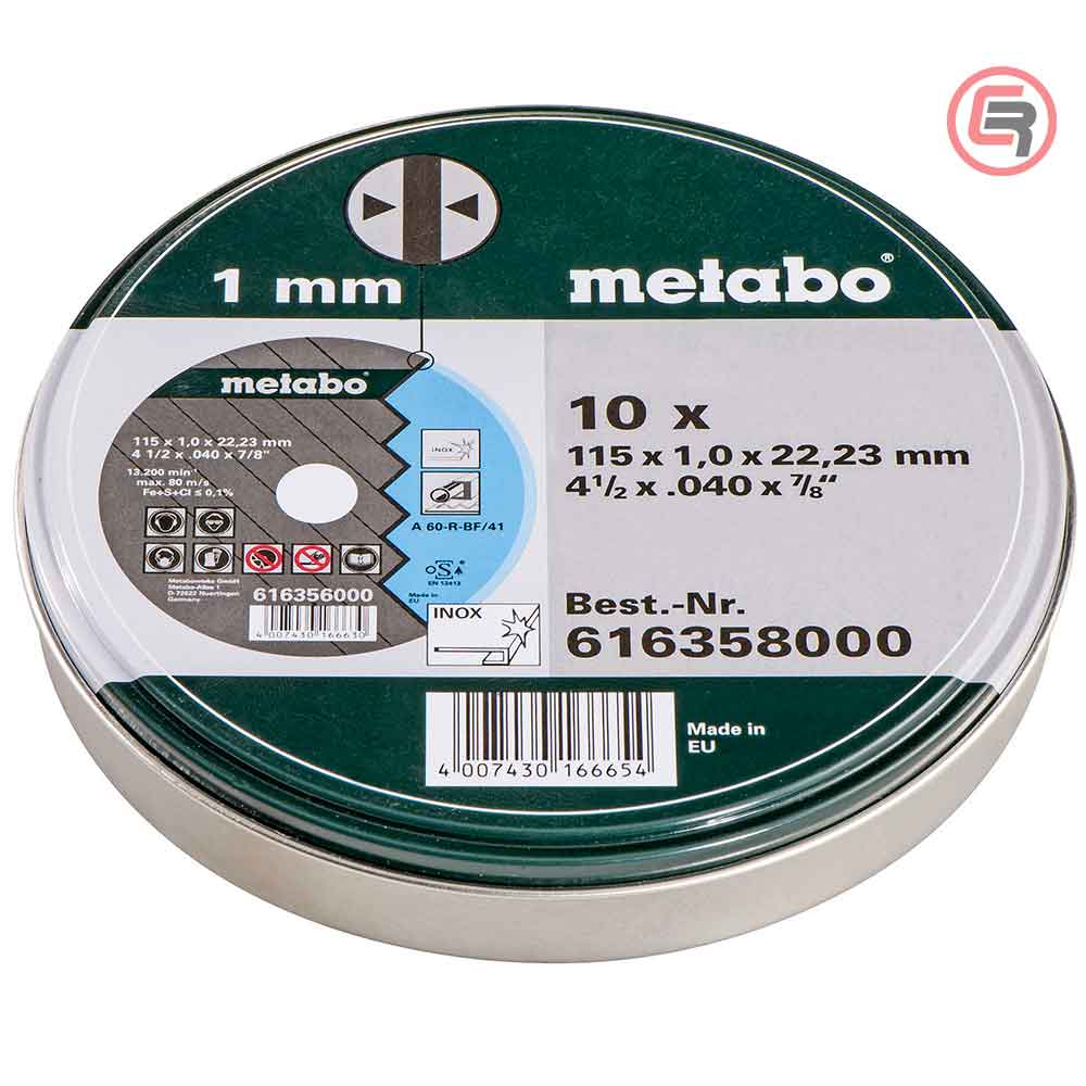 Metabo Rezna Ploča 115 x 1 x 22,23 mm Inox "SP" U Kutiji / 10 kom – 616358000