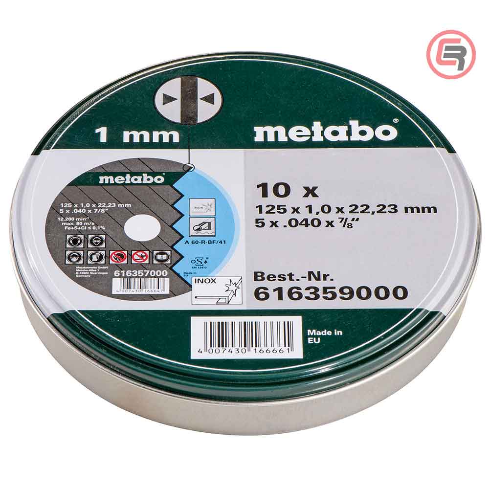 Metabo Rezna Ploča 125 x 1 x 22,23 mm Inox "SP" U Kutiji / 10 kom – 616359000