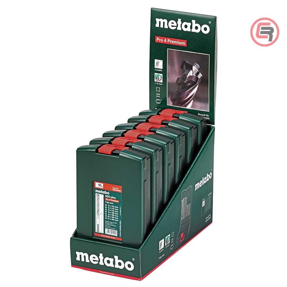 Metabo Garnitura Svrdala SDS-plus Pro 4 Premium (4 oštrice) 5 - 12 mm / 7 dijelna – 626245000 - Slika 2