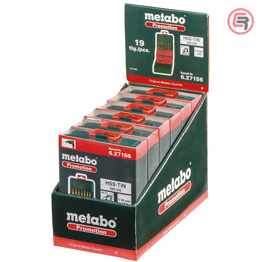 Metabo Garnitura Svrdala Za Metal HSS-TiN, 1-10 mm / 19 dijelna u Metalnoj Kutiji “SP” – 627156000 - Slika 2
