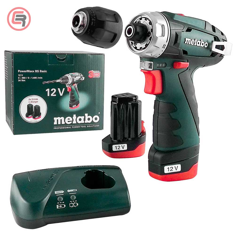 Metabo Bušilica-Odvijač Aku PowerMaxx BS Basic 12V 2xAKU (2,0Ah) LC 40 – 600984000
