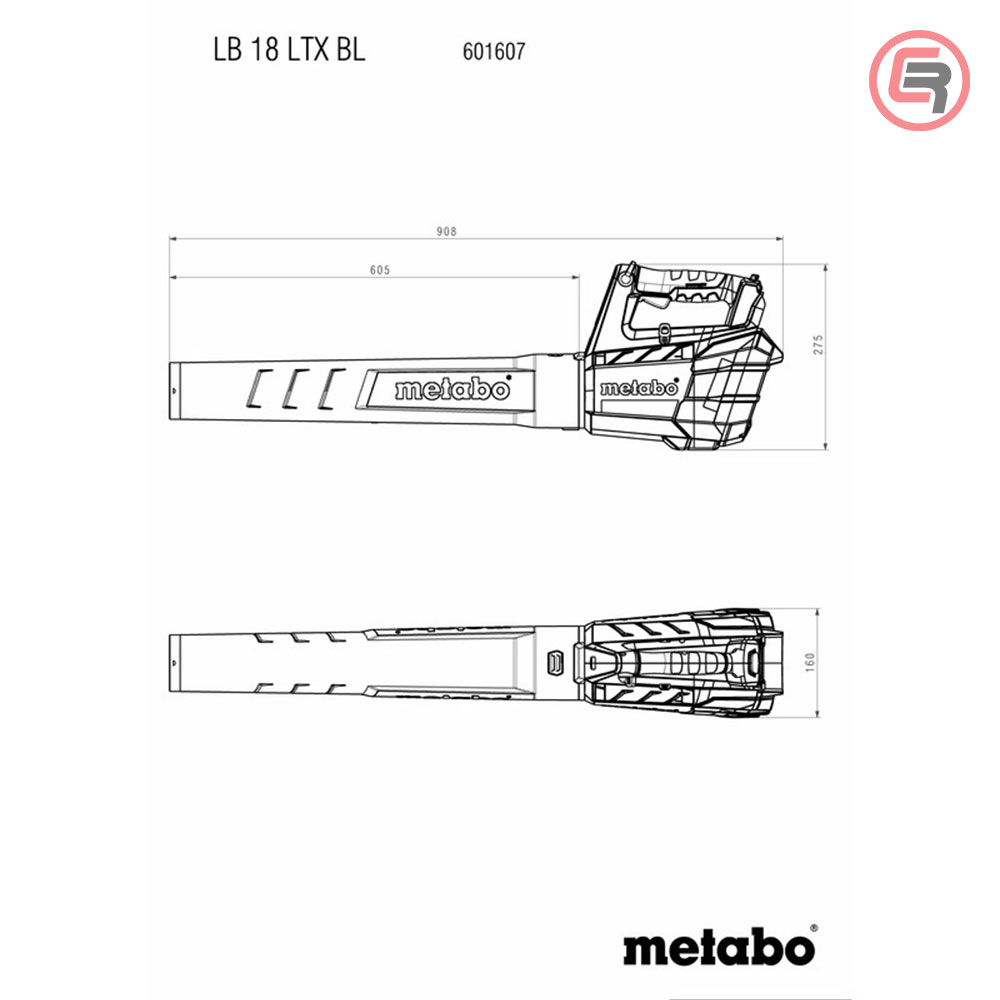 Metabo Puhalica - Duvač Aku Za Lišće LB 18 LTX BL / 18 V (bez baterije i punjača) - 601607850 - Slika 7