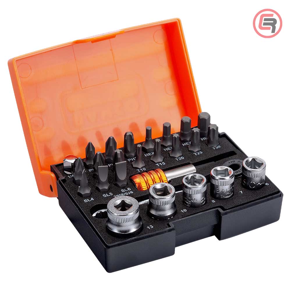 Bahco Set Bitova i Nasadnih Ključeva 1/4″ + Račna Ključ 26 dijelni - 2058/S26