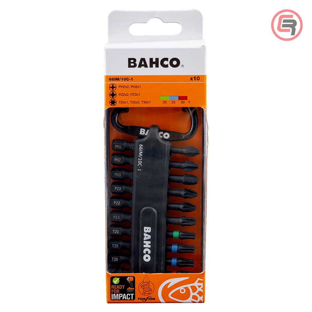 Bahco Set Bitova Philips, Pozidriv, Torx Impact 50mm / 10 dijelni - 66IM/10C-1 - Slika 3