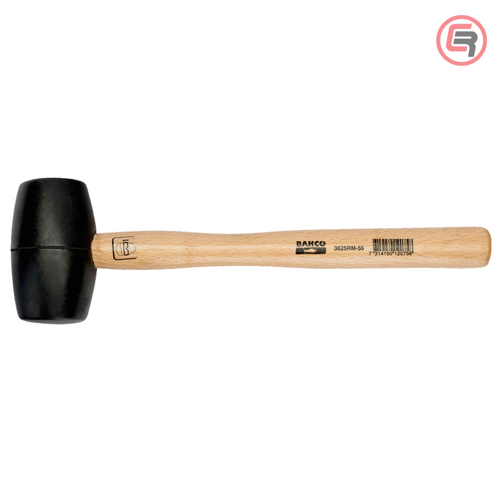 Bahco Čekić Gumeni Sa Drvenom Drškom fi 75 mm / 660 gr - 3625RM-75 - Slika 2