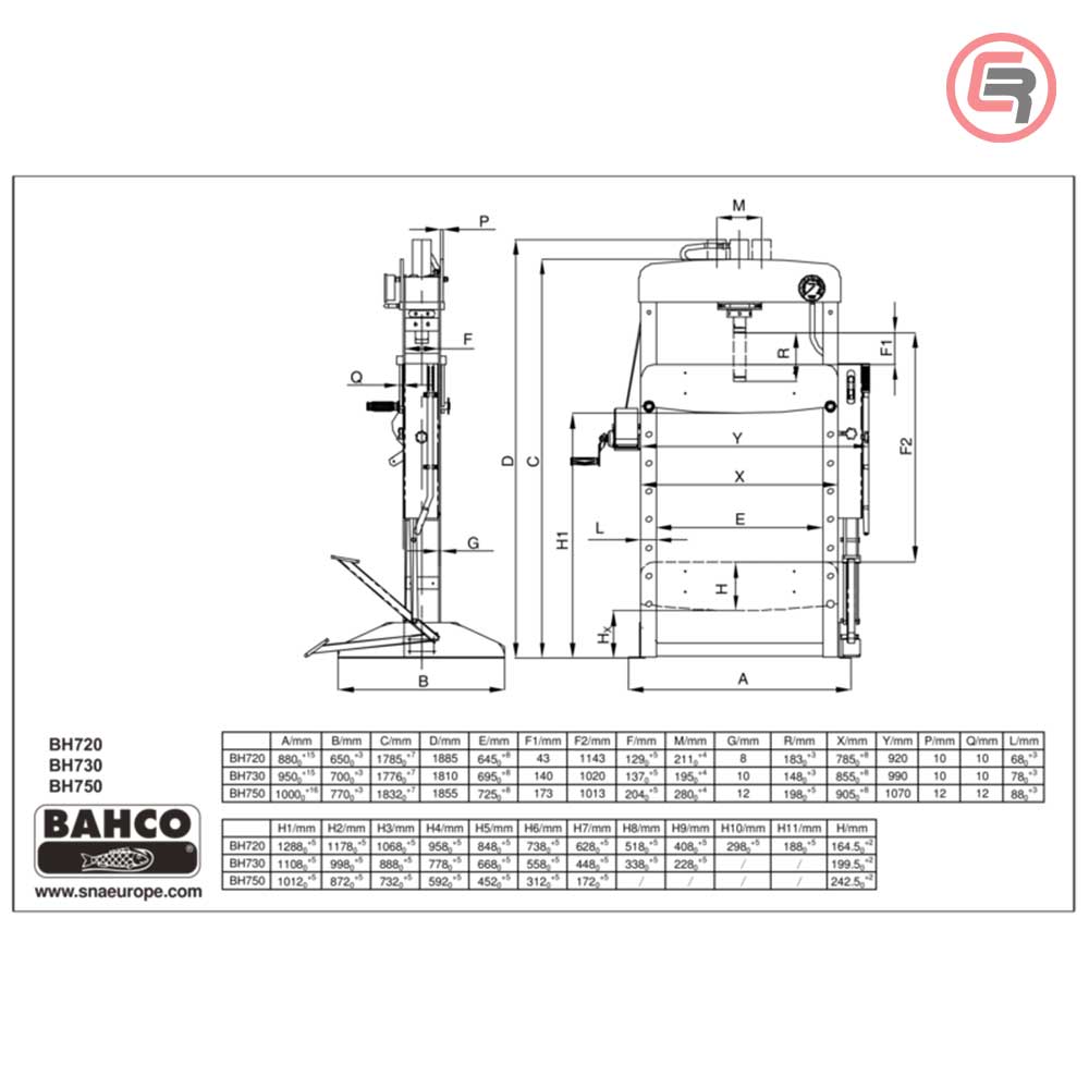 Bahco Presa Hidraulična 50 t - BH750 - Slika 4