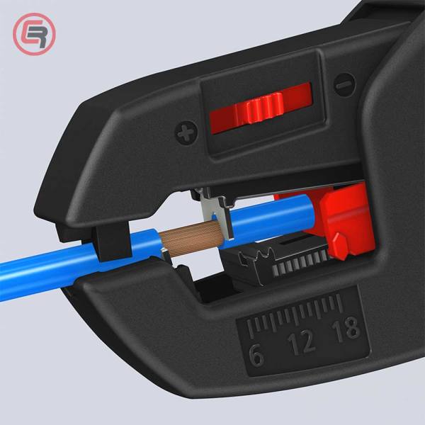 Knipex Kliješta Za Skidanje Izolacije ComStrip 0,2 - 6,0 mm2 Automatska - 12 62 180 - Slika 5