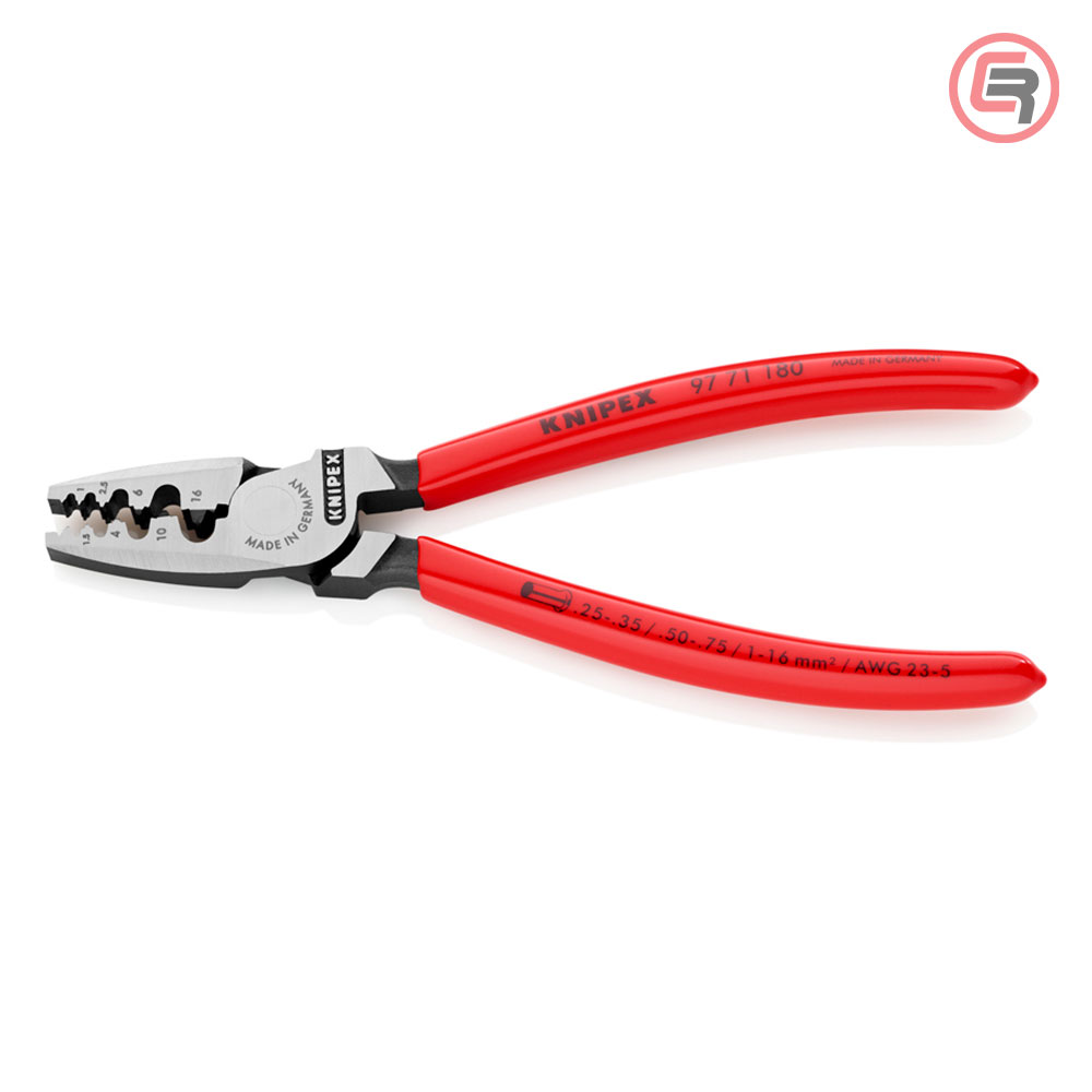 Knipex Kliješta Za Krimpanje - Stiskanje Završnih Čahura 0,25-16mm2 - 97 71 180 - Slika 2
