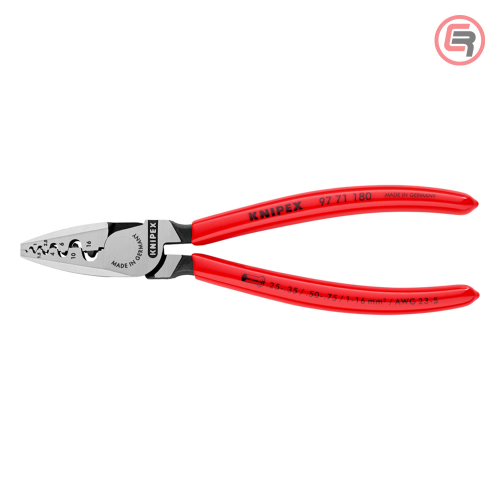 Knipex Kliješta Za Krimpanje - Stiskanje Završnih Čahura 0,25-16mm2 - 97 71 180 - Slika 3