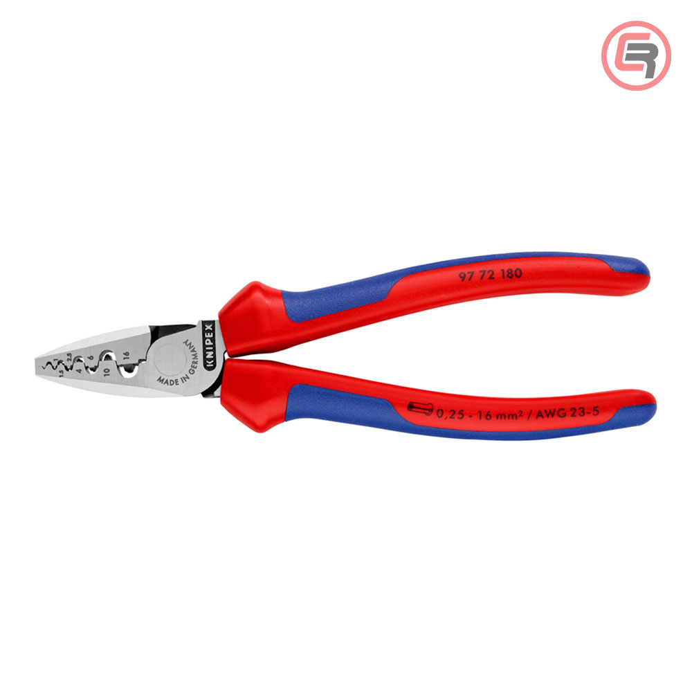 Knipex Kliješta Za Krimpanje - Stiskanje Završnih Čahura 0,25-16mm2 - 97 72 180 - Slika 3