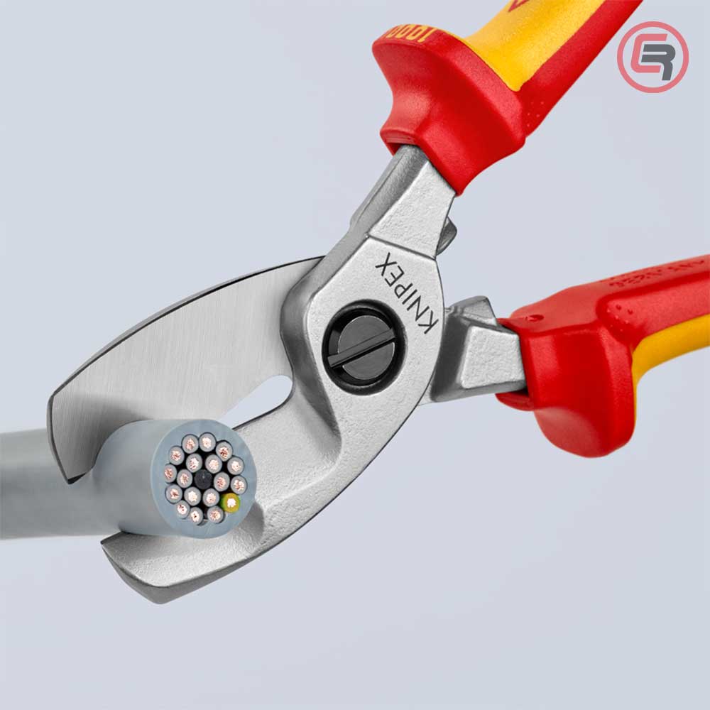 Knipex Škare Makaze Sa Dvostrukom Reznom Ivicom 200mm Za Kablove 70mm2 1000V – 95 16 200 - Slika 4