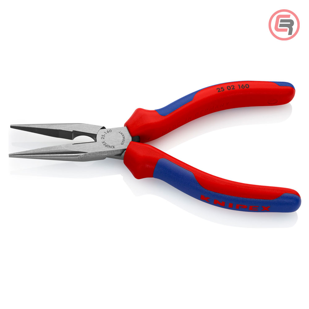 Knipex Kliješta Poluokrugla Špicasta Ravna 160mm - 25 02 160 - Slika 2