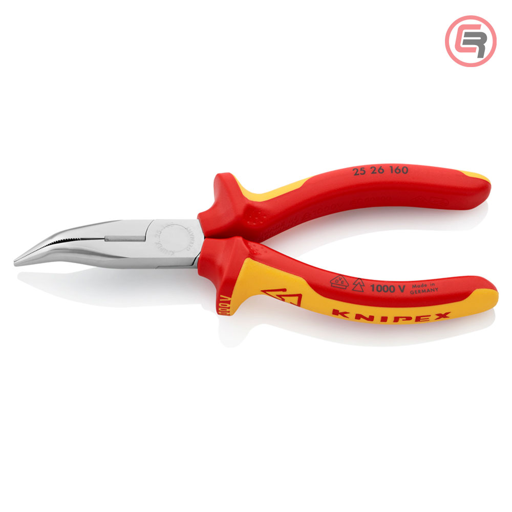 Knipex Kliješta Poluokrugla Špicasta Kriva 160mm 1000V – 25 26 160