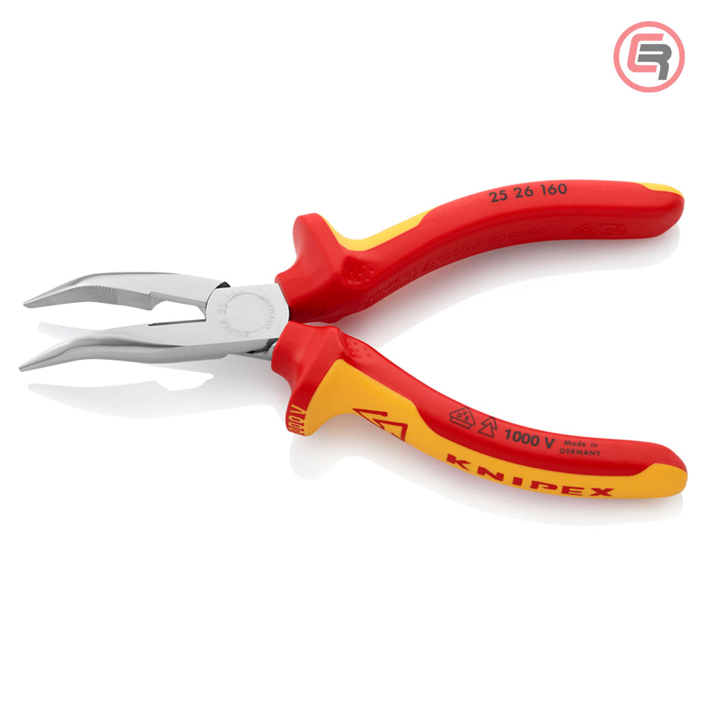 Knipex Kliješta Poluokrugla Špicasta Kriva 160mm 1000V – 25 26 160 - Slika 2