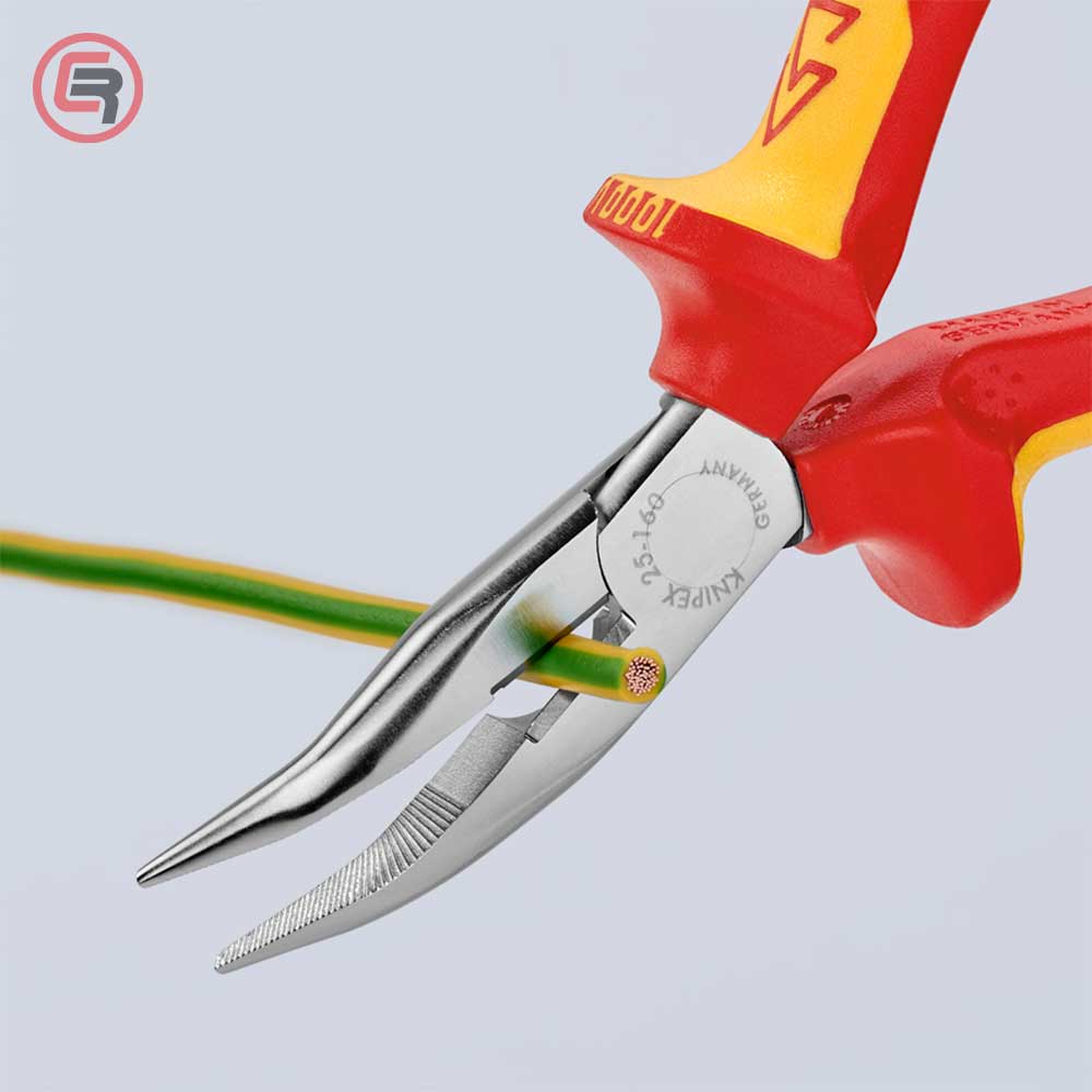Knipex Kliješta Poluokrugla Špicasta Kriva 160mm 1000V – 25 26 160 - Slika 4
