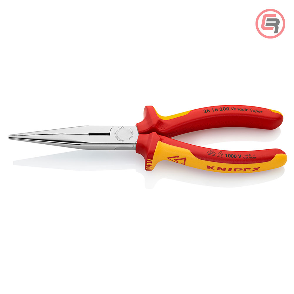 Knipex Kliješta Poluokrugla Špicasta Ravna 200mm 1000V – 26 16 200