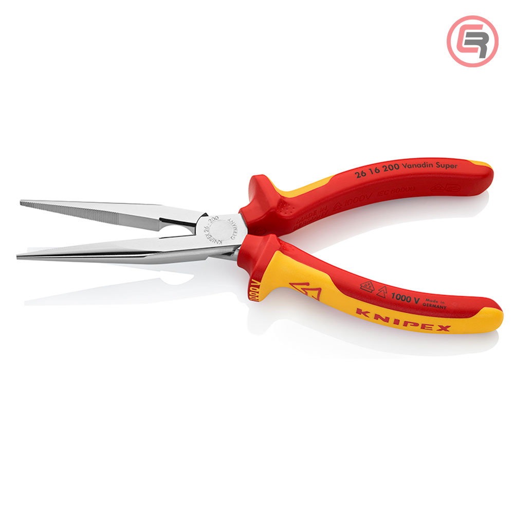 Knipex Kliješta Poluokrugla Špicasta Ravna 200mm 1000V – 26 16 200 - Slika 2
