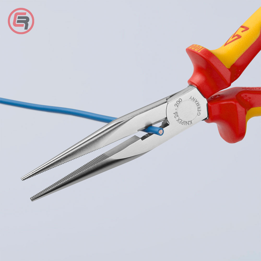 Knipex Kliješta Poluokrugla Špicasta Ravna 200mm 1000V – 26 16 200 - Slika 4