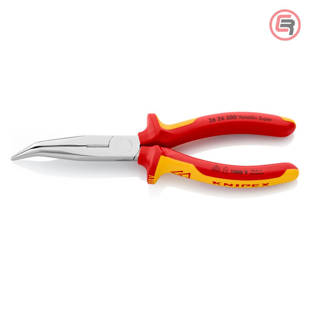 Knipex Kliješta Poluokrugla Špicasta Kriva 200mm 1000V – 26 26 200