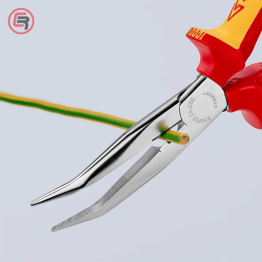 Knipex Kliješta Poluokrugla Špicasta Kriva 200mm 1000V – 26 26 200 - Slika 4
