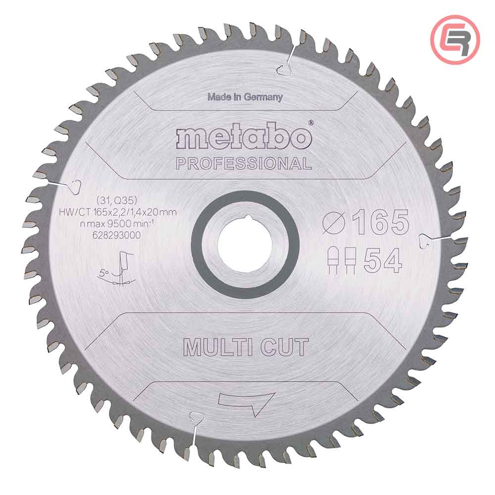 Metabo List Kružne Pile 165 x 2,2 / 1,4 x 20 / Z = 54 Multi Cut Professional - 628293000