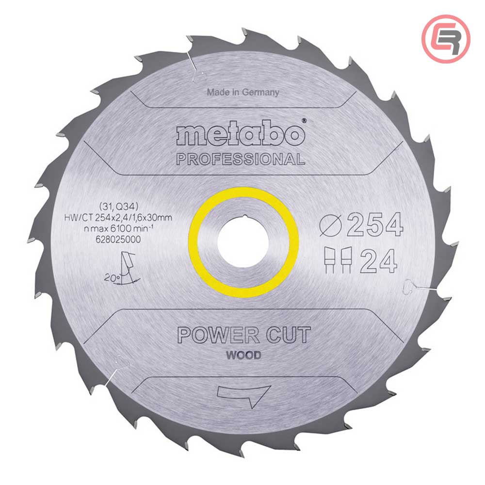 Metabo List Kružne Pile 254 x 2,4 / 1,6 x 30 / Z = 24 Power Cut Wood Professional - 628025000