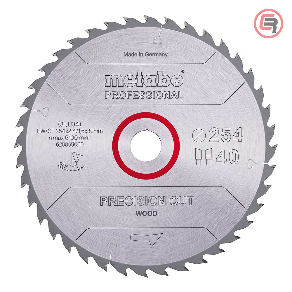 Metabo List Kružne Pile 254 x 2,4 / 1,6 x 30 / Z = 40 Precision Cut Wood Professional - 628059000
