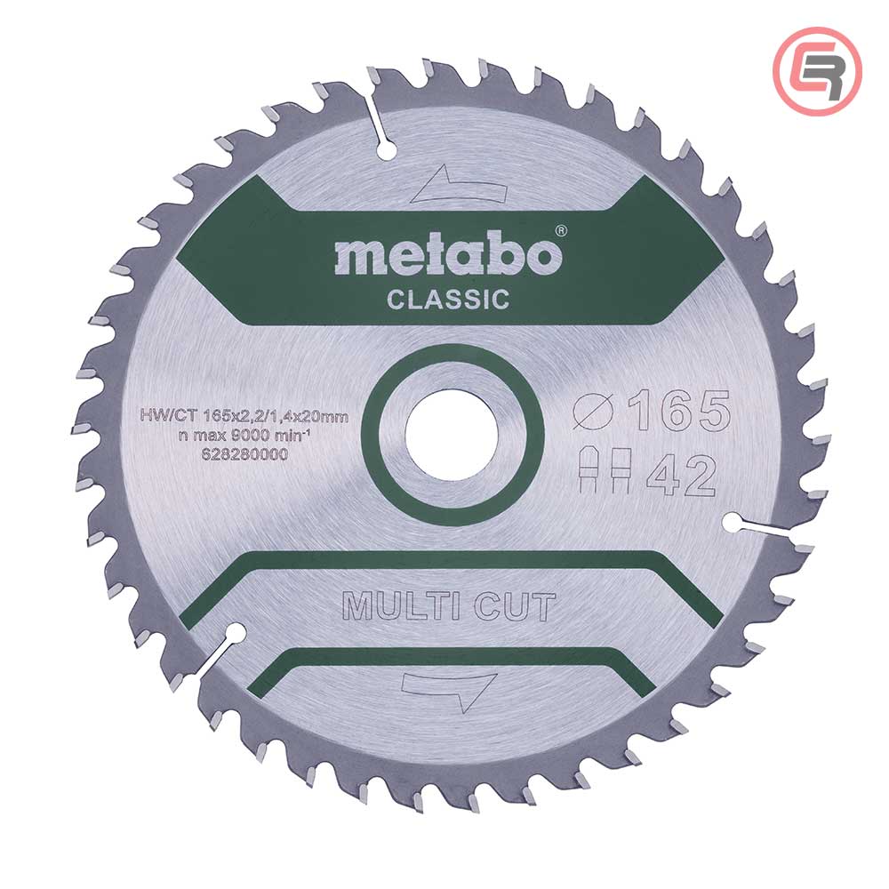 Metabo List Kružne Pile 165 × 2,2 / 1,4 × 20 / Z = 42 Multi Cut Classic – 628280000