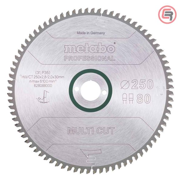 Metabo List Kružne Pile 250x2,8/2,0x30 / Z=80 Multi Cut Professional - 628088000