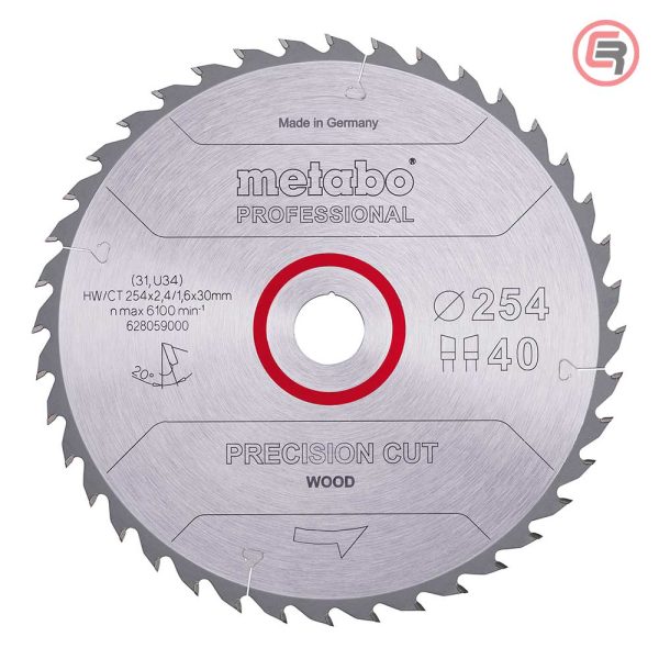 Metabo List Kružne Pile 254x2,4/1,6x30 / Z=40 Precision Cut Wood Professional - 628059000