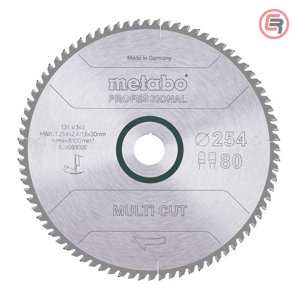 Metabo List Kružne Pile 254x2,4/1,6x30 / Z=80 Multi Cut Professional - 628093000