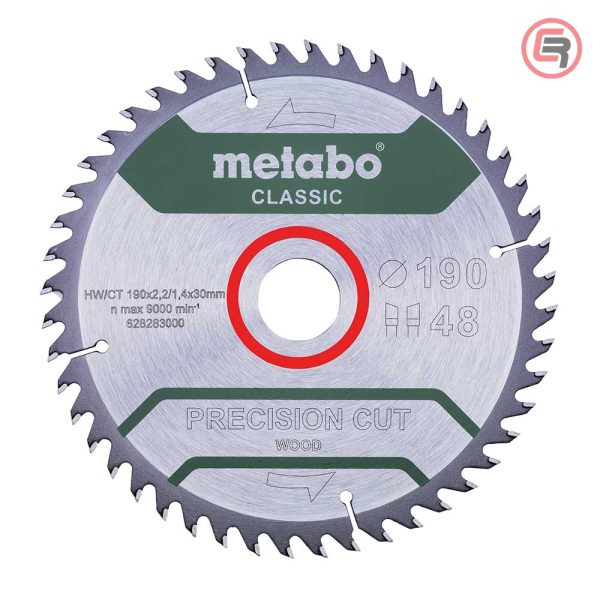 Metabo List Kružne Pile 190x2,2/1,4x30 / Z=48 Precision Cut Wood Classic - 628283000