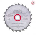 Metabo List Kružne Pile 165 x 2,2 / 1,4 x 20 / Z = 24 Precision Cut Wood Professional – 628290000