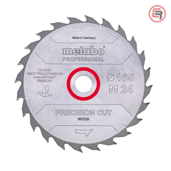 Metabo List Kružne Pile 165x2,2/1,4x20 / Z=24 Precision Cut Wood Professional – 628290000
