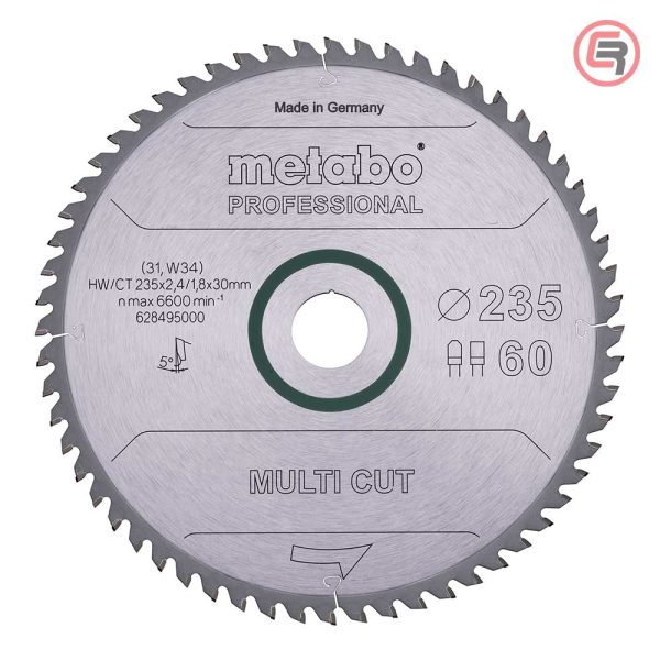 Metabo List Kružne Pile 235x2,4/1,8x30 / Z=60 Multi Cut Professional - 628495000