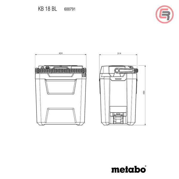 Metabo Rashladna Kutija Aku KB 18 BL 18V Sa Funkcijom Održavanja Temperature (bez baterija i punjača) - 600791850 - Slika 5