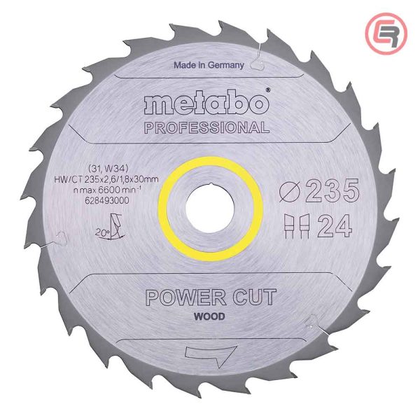 Metabo List Kružne Pile 235×2,6/1,8×30 / Z=24 Power Cut Wood Professional – 628493000