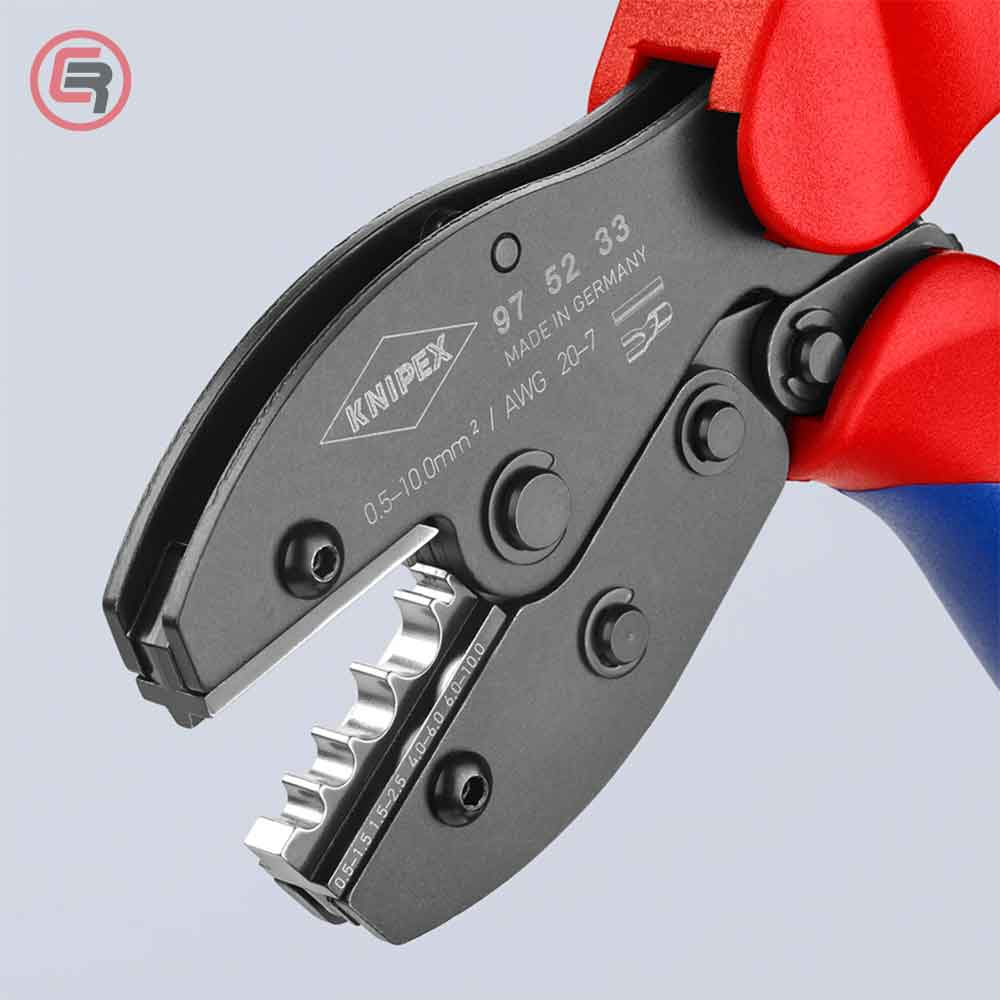 Knipex Kliješta Za Presanje Kabl Stopica Neizoliranih 0,5-10,0 mm2 PreciForce – 97 52 33 - Slika 4