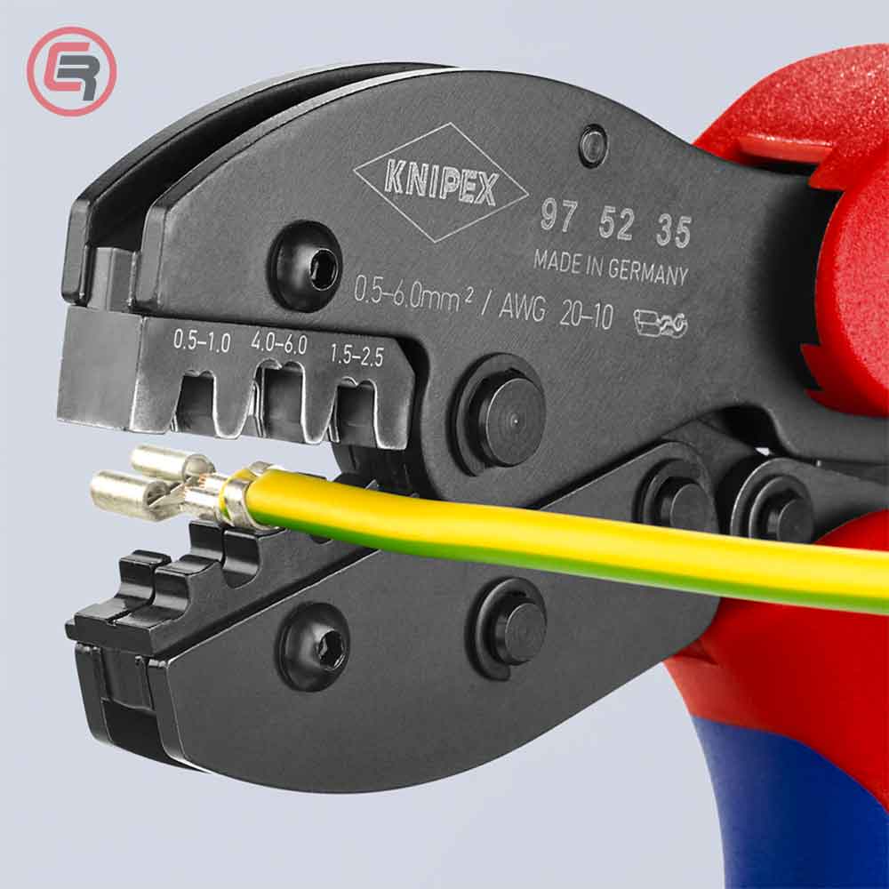 Knipex Kliješta Za Presanje Kabl Stopica Neizoliranih 0,5-6,0 mm2 PreciForce – 97 52 35 - Slika 5