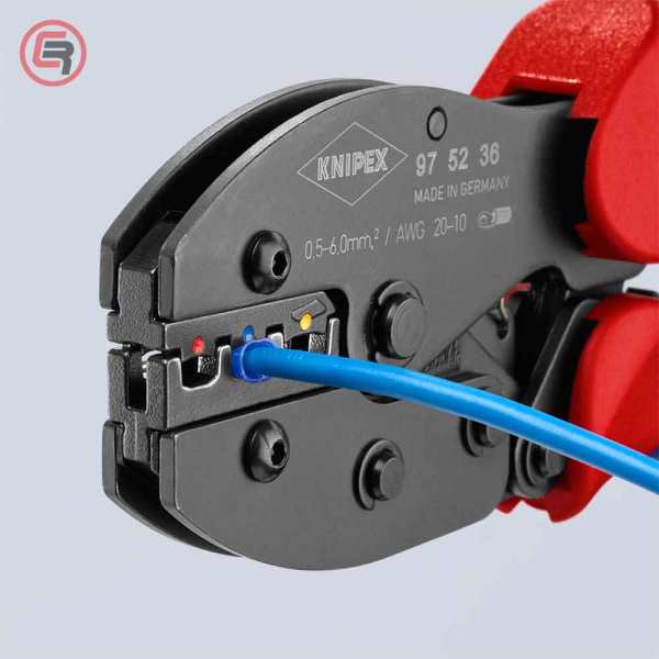 Knipex Kliješta Za Presanje Kabl Stopica Izoliranih 0,5-6,0 mm2 PreciForce – 97 52 36 - Slika 4