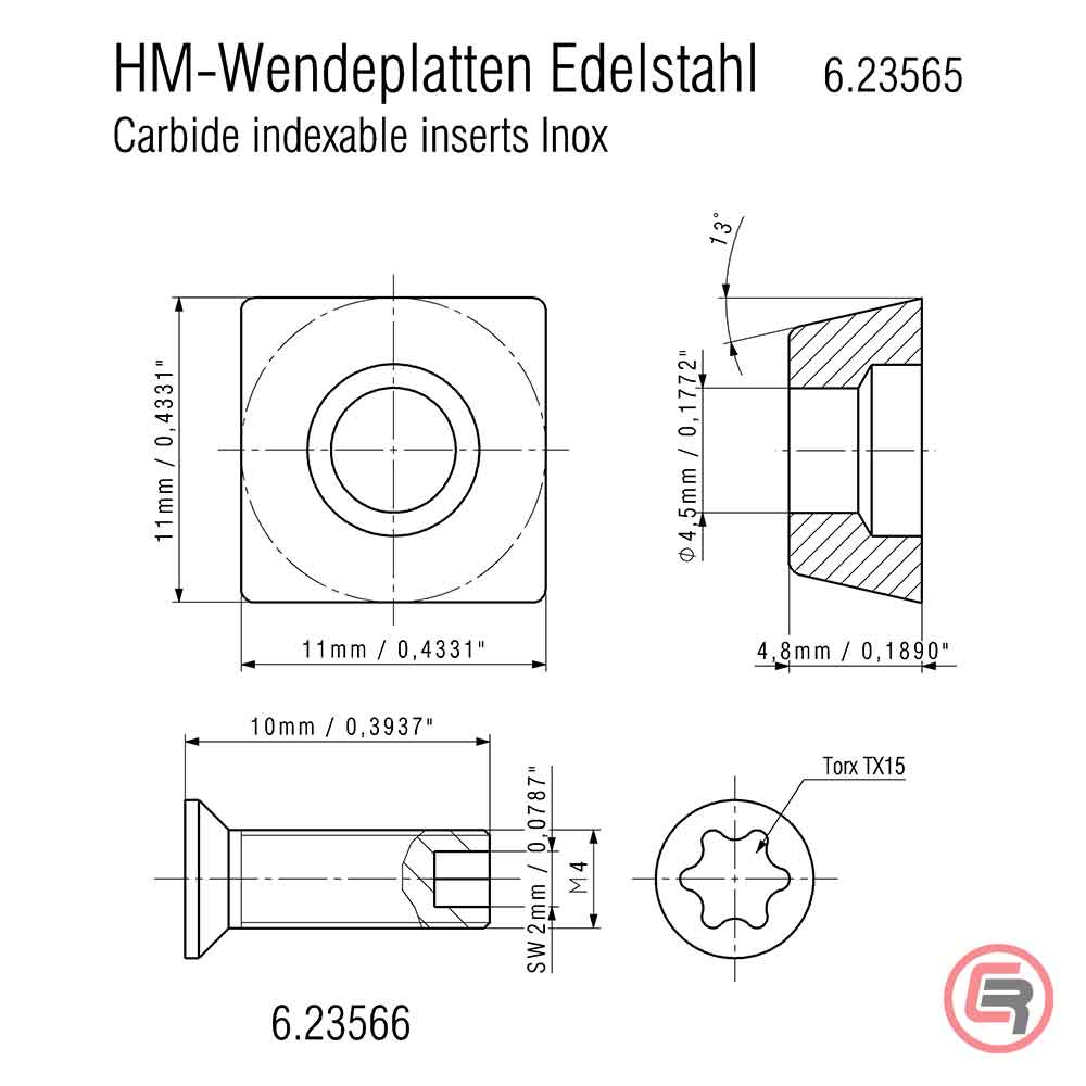 Metabo Karbidne Pločice Inox Za Glodalicu Pakovanje 10 kom - 623565000 - Slika 2
