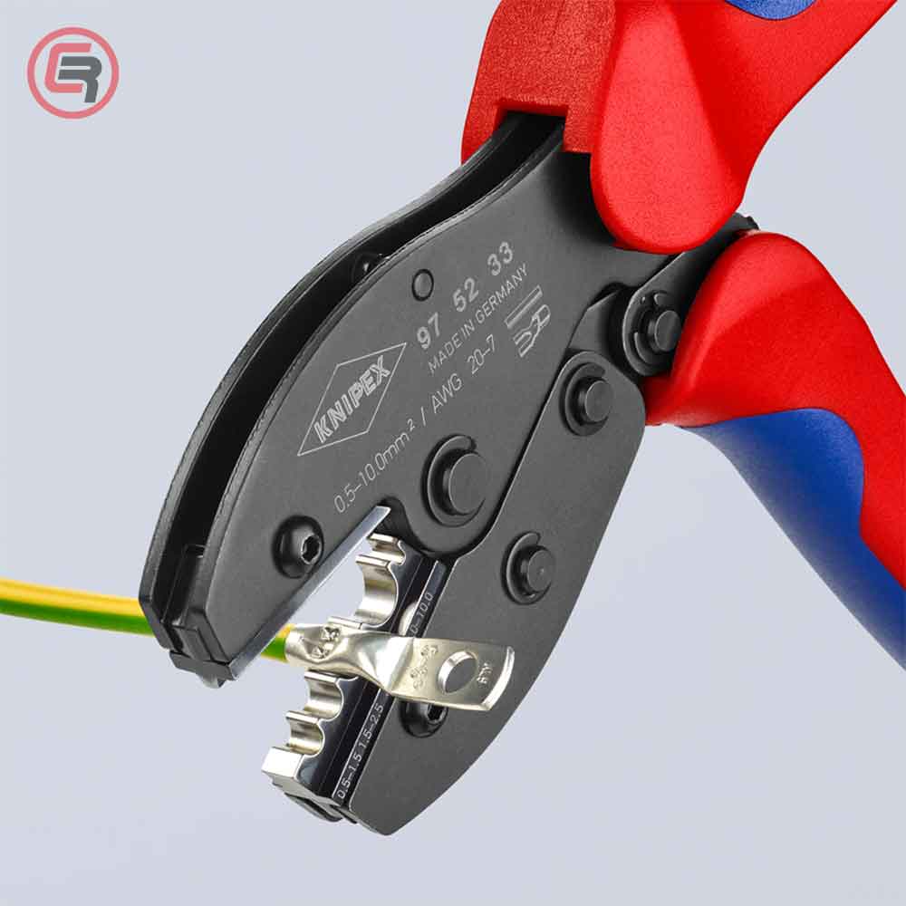 Knipex Kliješta Za Presanje Kabl Stopica Neizoliranih 0,5-10,0 mm2 PreciForce – 97 52 33 - Slika 5