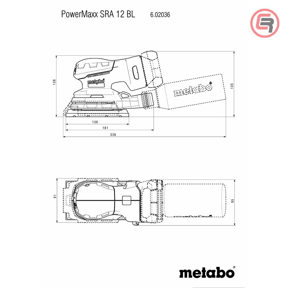 Metabo Brusilica Aku PowerMaxx SRA 12 BL Vibraciona 80 x 133 mm / 12 V (bez baterija i punjača) + metaBOX 215 – 602036840 - Slika 5