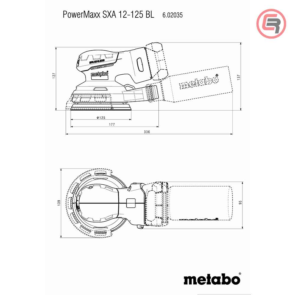 Metabo Brusilica Aku PowerMaxx SXA 12-125 BL Ekscentar 125 mm / 12 V (bez baterija i punjača) + metaBOX 215 – 602035840 - Slika 5